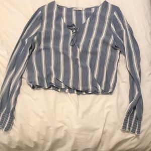 Hollister tie front long sleeve light weight/beach shirt.